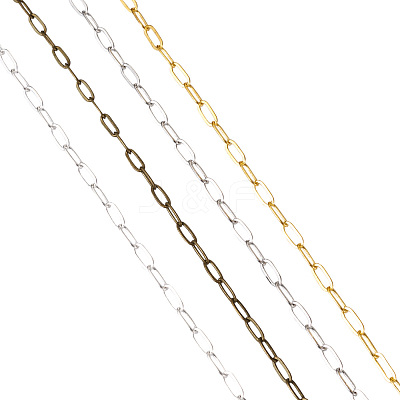 20m 4 Colors Brass Paperclip Chains CHC-CD0001-01-1