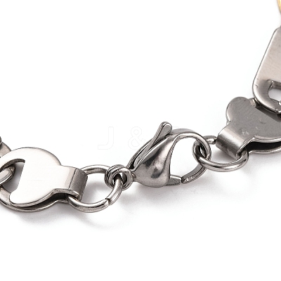 201 Stainless Steel Mariner Link Chain Bracelets BJEW-B078-58GP-1