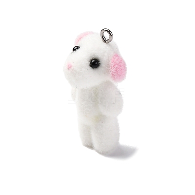 Flocky Resin Pendants RESI-Q011-02A-1