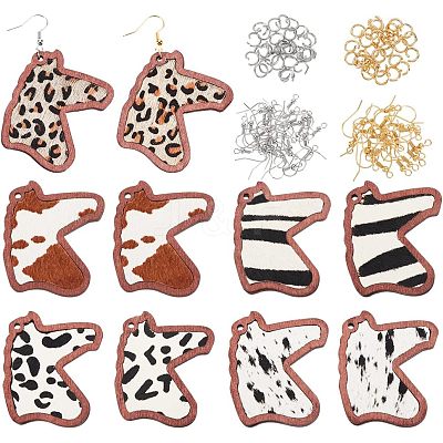 DIY Horse Head Earring Making Kit DIY-OC0009-81-1