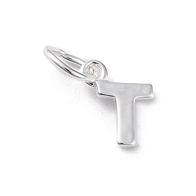 925 Sterling Silver Letter Charms STER-C012-01S-T-1