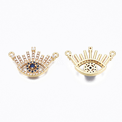 Brass Micro Pave Cubic Zirconia Links Connectors ZIRC-N039-112B-NF-1