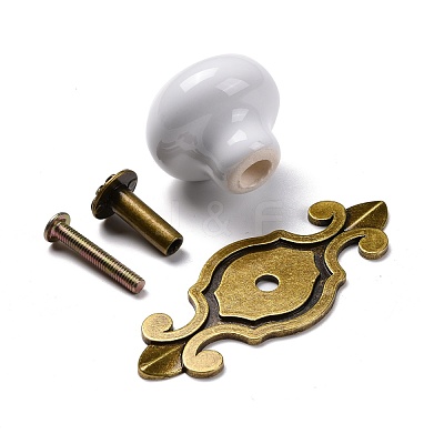 Round-shaped Porcelain Cabinet Door Knobs FIND-Z004-18C-1