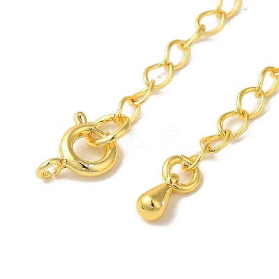 Rack Plating Brass Ends with Chain and Clasps KK-F873-01G-02-1