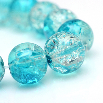 Baking Paint Crackle Glass Beads Strands X-CCG-S001-6mm-06-1