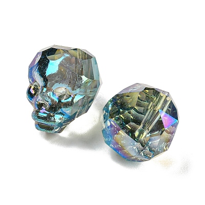 Electroplate Transparent Handmade Lampwork Beads LAMP-K038-01C-1