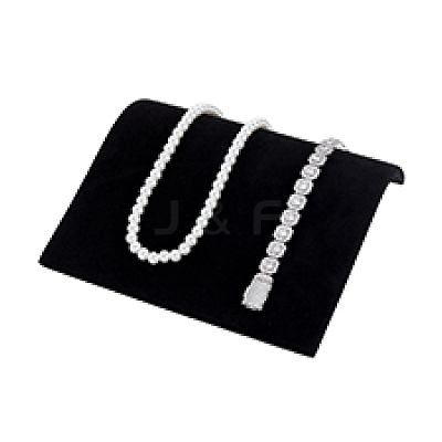 Paper Covered with Velvet Necklace Organizer Jewelry Display Stands ODIS-WH0031-37-1