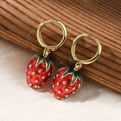 Brass Hoop Earrings EJEW-S251-04A-G-1