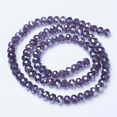 Electroplate Glass Beads Strands EGLA-A034-T2mm-B13-1