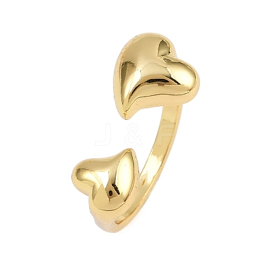 Brass Cuff Rings for Women RJEW-L132-07G-1