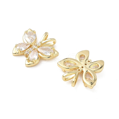 Brass Micro Pave Cubic Zirconia Pendants KK-L256-02G-1