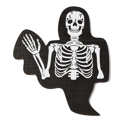 Halloween Printed Wooden Big Pendants LS-WOOD-I016-01D-1