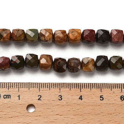 Natural Polychrome Jasper/Red Picasso Jasper Beads Strands G-H078-C19-01-1