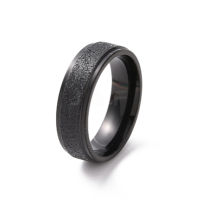 Textured 201 Stainless Steel Flat Finger Ring for Women RJEW-I089-36EB-1