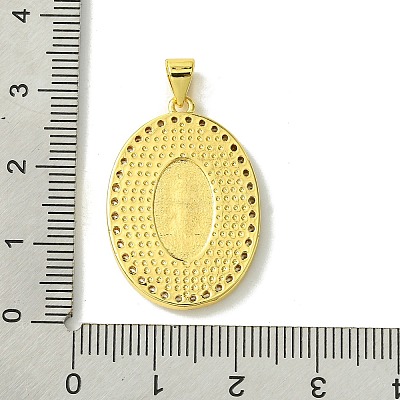 Real 18K Gold Plated Brass Micro Pave Clear Cubic Zirconia Pendants KK-H472-12G-02-1