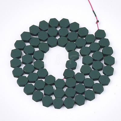 Spray Painted Non-magnetic Synthetic Hematite Beads Strands G-T116-03B-14-1
