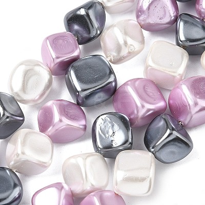 Electroplated Shell Pearl Beads Strands BSHE-D301-02A-1