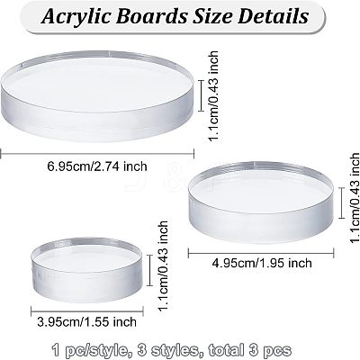3Pc 3 Style Acrylic Boards DIY-FG0003-21-1