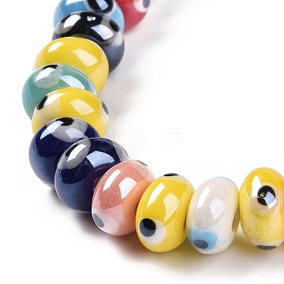 Handmade Porcelain Beads Strands PORC-E019-02M-1