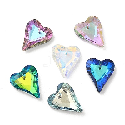 Electroplated Glass Pendants EGLA-M029-05-1