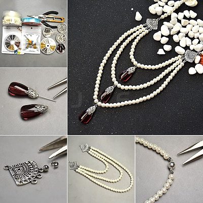 Brass Crimp Beads Covers KK-PH0004-19S-NF-1