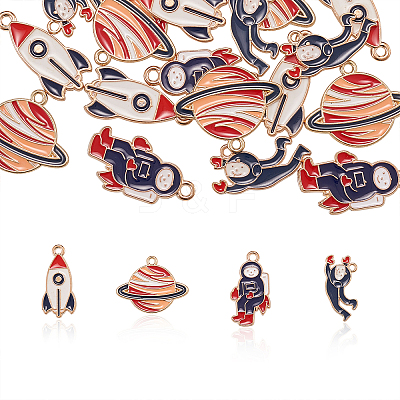 Alloy Enamel Big Pendants ENAM-CJ0001-06-1