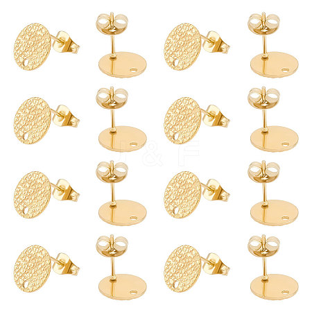 Unicraftale 40Pcs Ion Plating(IP) 304 Stainless Steel Stud Earring Findings STAS-UN0042-98-1