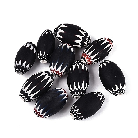 Handmade Millefiori Glass Barrel Beads LA-N002-28C-1