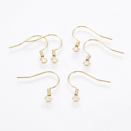 304 Stainless Steel Earring Hooks STAS-P221-04G-01-1