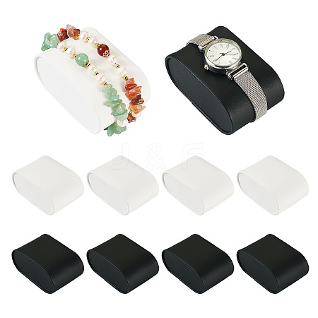 8Pcs 2 Colors Imitation Leather Watch Display Pillows ODIS-TA0001-05-1