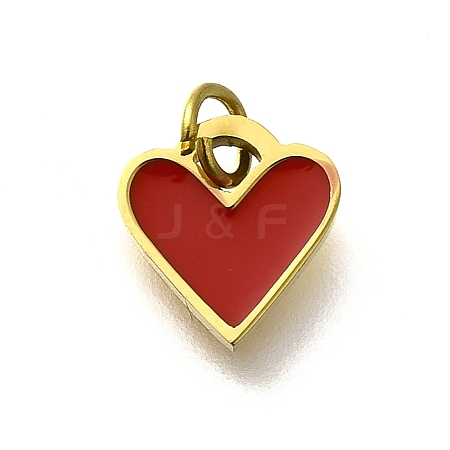 304 Stainless Steel Enamel Charms STAS-R153-05G-01-1