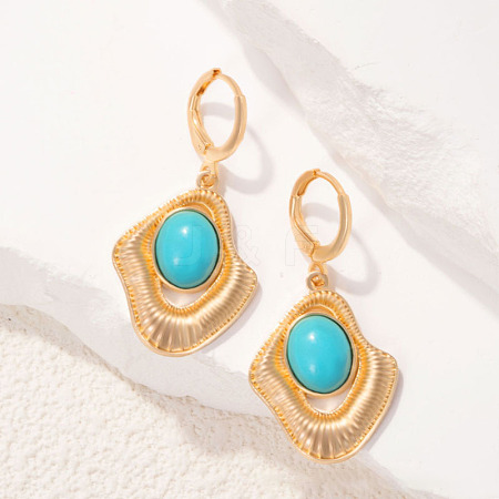 Zinc Alloy Resin Hoop Earrings FS-WG5C4FF-02-1