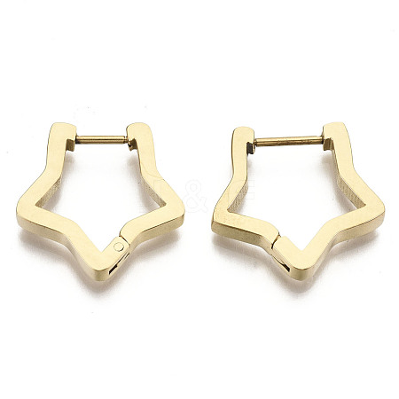 304 Stainless Steel Huggie Hoop Earrings STAS-R115-23G-1