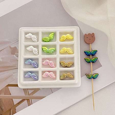 UV Plating Opaque Acrylic Beads OACR-N163-12-1