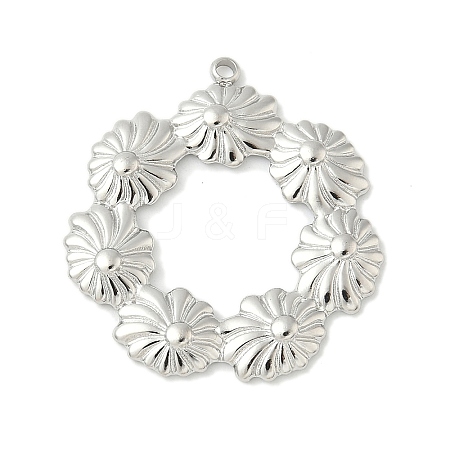 304 Stainless Steel Pendants STAS-L293-09C-P-1