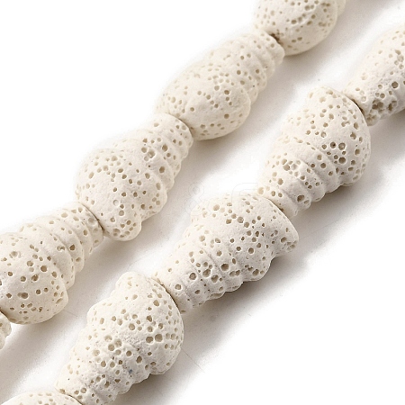 Dyed Natural Lava Rock Beads Strands G-A264-A01-01B-1