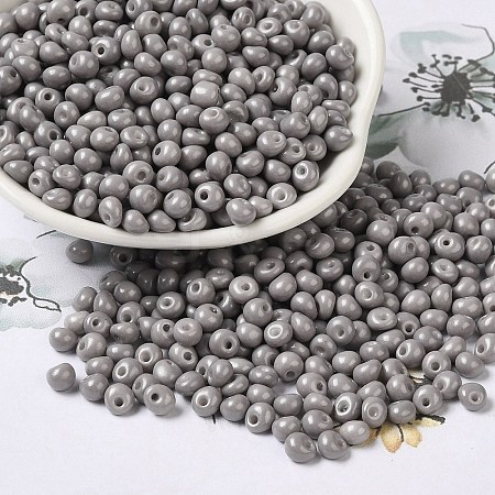 6/0 Opaque Baking Paint Glass Seed Beads X1-SEED-M012-02A-17-1
