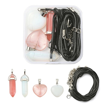 DIY Stone Pendant Necklace Making Kit DIY-YW0007-15-1