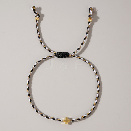 Mother's Day Adjustable Brass Bead Braided Bead Bracelets YE2550-8-1