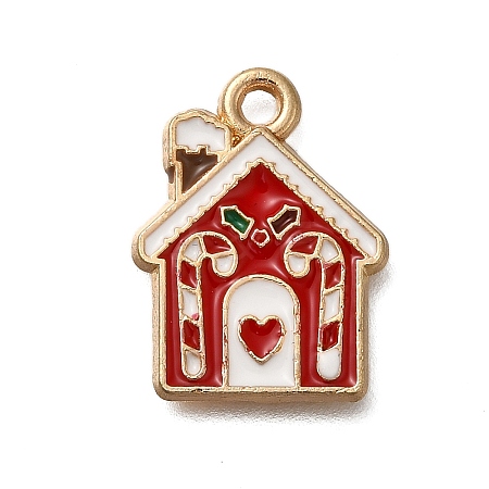 Christmas Theme Alloy Enamel Pendants X-ENAM-S021-03G-1