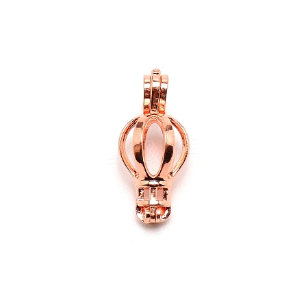 Alloy Bead Cage Pendants FIND-WH0097-32RG-1