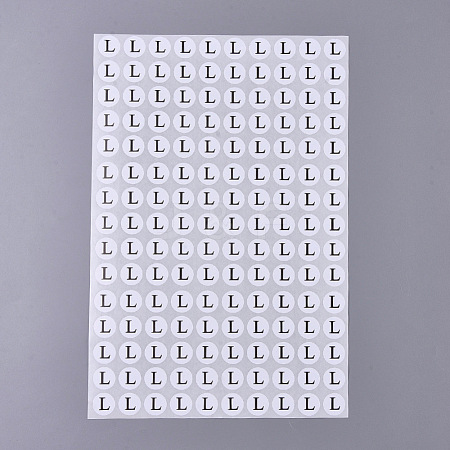 L Sizes Clothing Size Round Sticker Labels AJEW-WH0014-76E-1