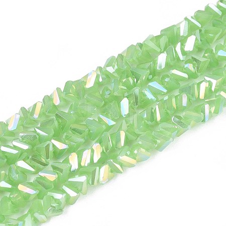 Electroplate Imitation Jade Glass Beads Strands GLAA-N023-4mm-34-1