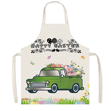 Easter Theme Polyester Sleeveless Apron PW-WG75993-14-1