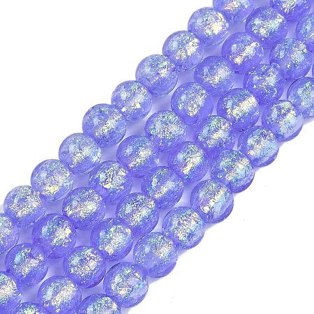 Handmade Foil Lampwork Beads Strands FOIL-K003-06B-02-1