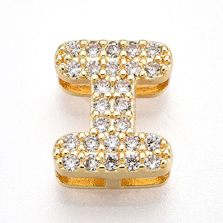 Brass Micro Pave Cubic Zirconia Charms KK-N254-217G-I-1