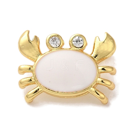 Rack Plating Brass Micro Pave Cubic Zirconia Pendants X-KK-U027-12-04G-1