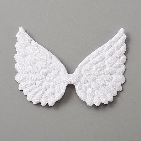 Cloth Embossed Wing Ornament Accessories LS-FIND-WH0037-27B-1