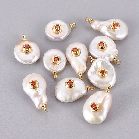 Natural Cultured Freshwater Pearl Pendants PEAR-F008-31G-01-1