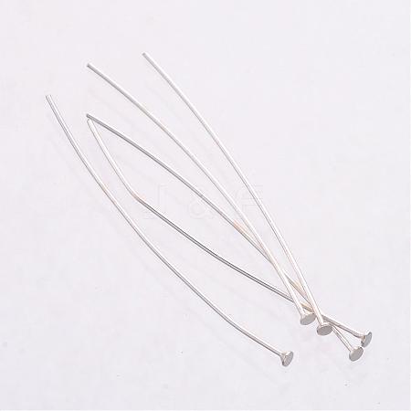 925 Sterling Silver Flat Head Pins STER-K017-35mm-S-1